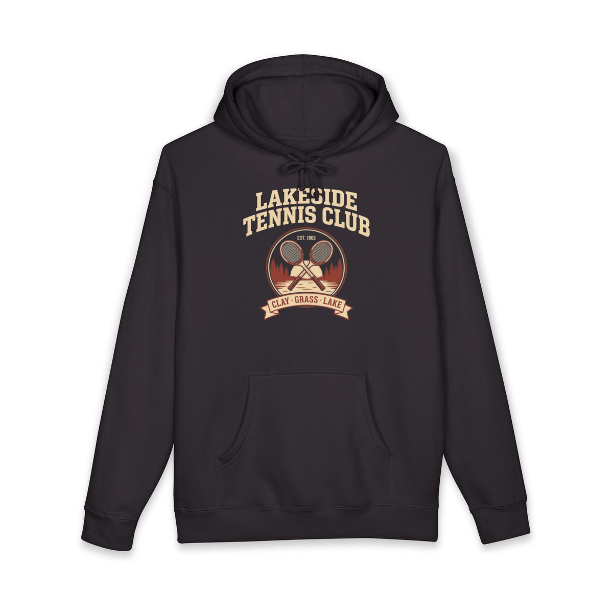 Lakeside Tennis Club Heavyweight Hoodie – Vintage 1962 Crest