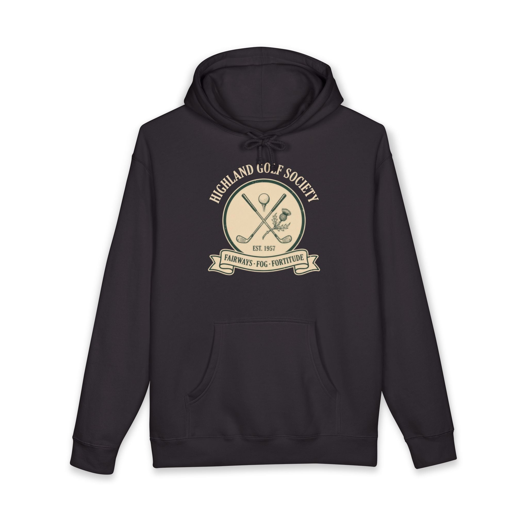 Highland Golf Society Heavyweight Hoodie – Vintage 1957 Crest