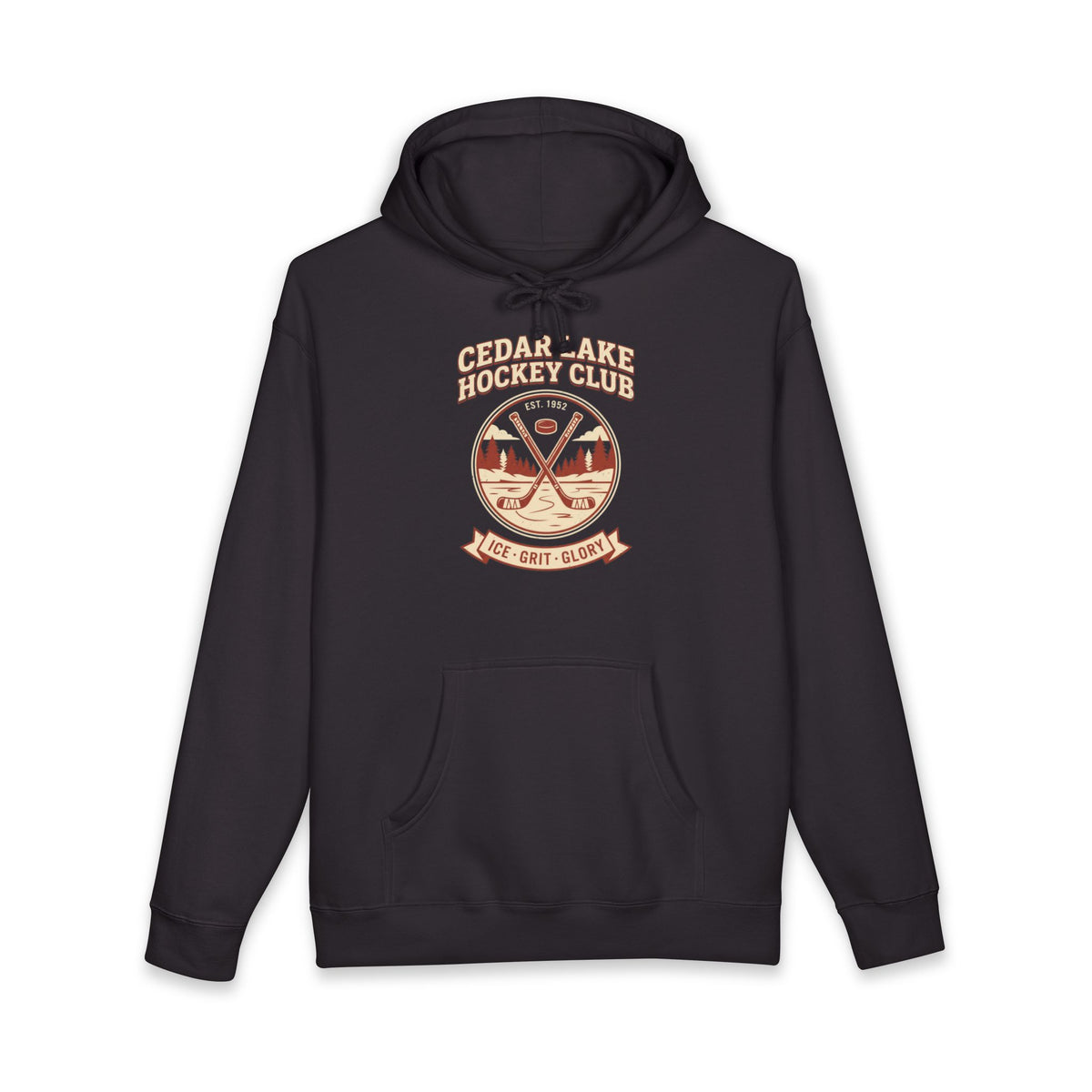 Cedar Lake Hockey Club Heavyweight Hoodie – Vintage 1952 Crest