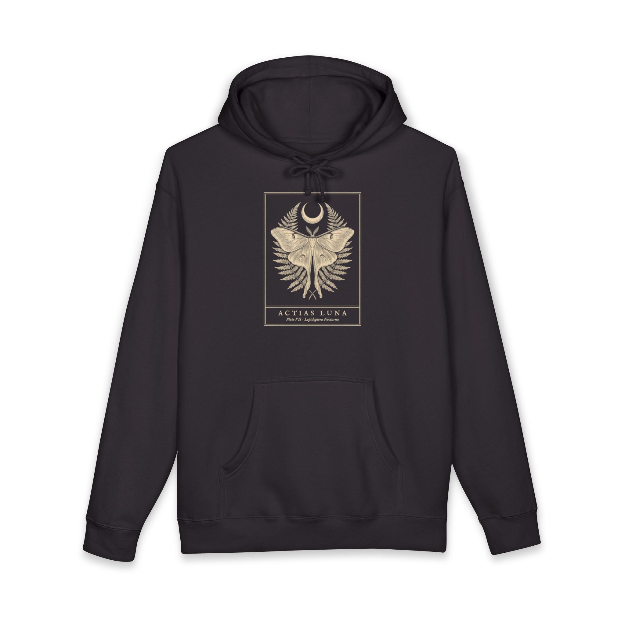 Actias Luna Moth Engraving Heavyweight Hoodie – Vintage Botanical Plate