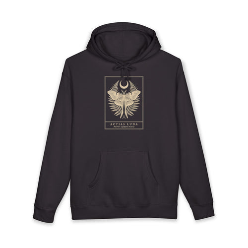 Actias Luna Moth Engraving Heavyweight Hoodie – Vintage Botanical Plate