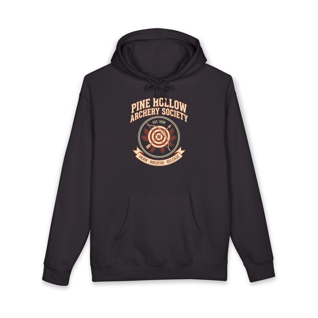 Pine Hollow Archery Society Heavyweight Hoodie – Vintage 1938 Crest