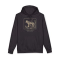 Grey Wolf Engraving Heavyweight Hoodie – Canis Lupus Vintage Plate