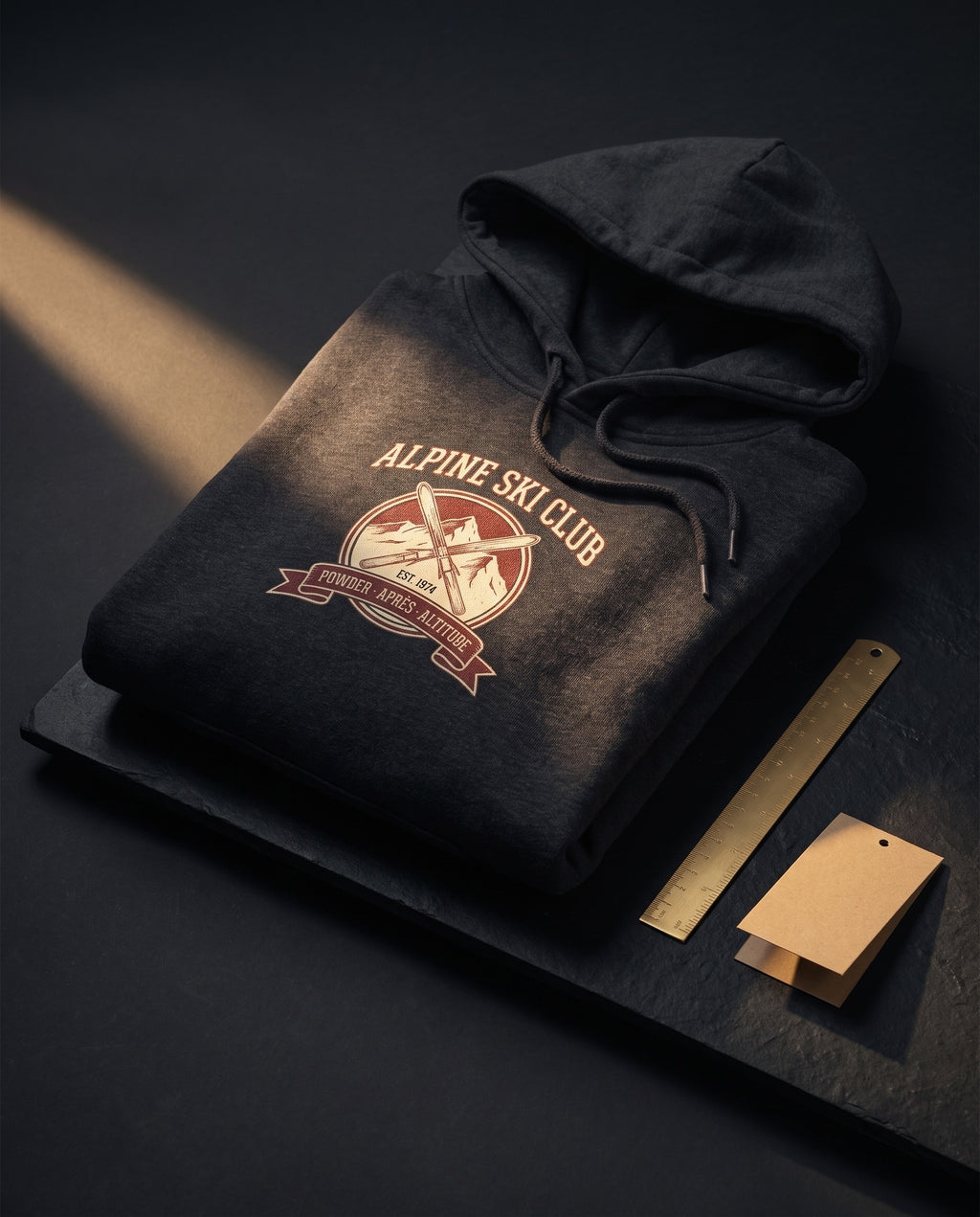 Alpine Ski Club Heavyweight Hoodie – Vintage 1974 Crest