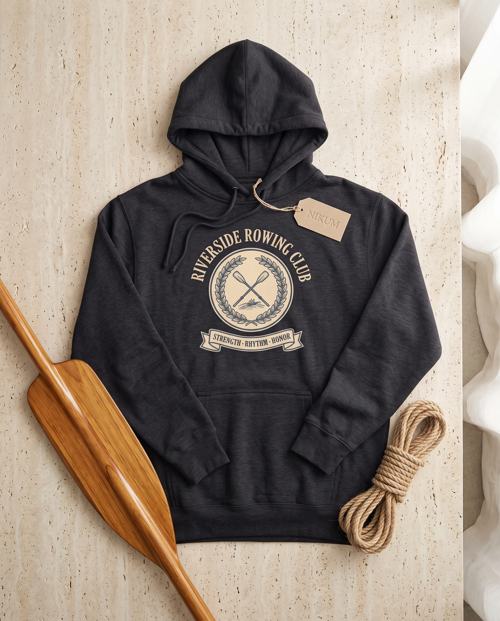 Riverside Rowing Club Heavyweight Hoodie – Vintage 1932 Crest