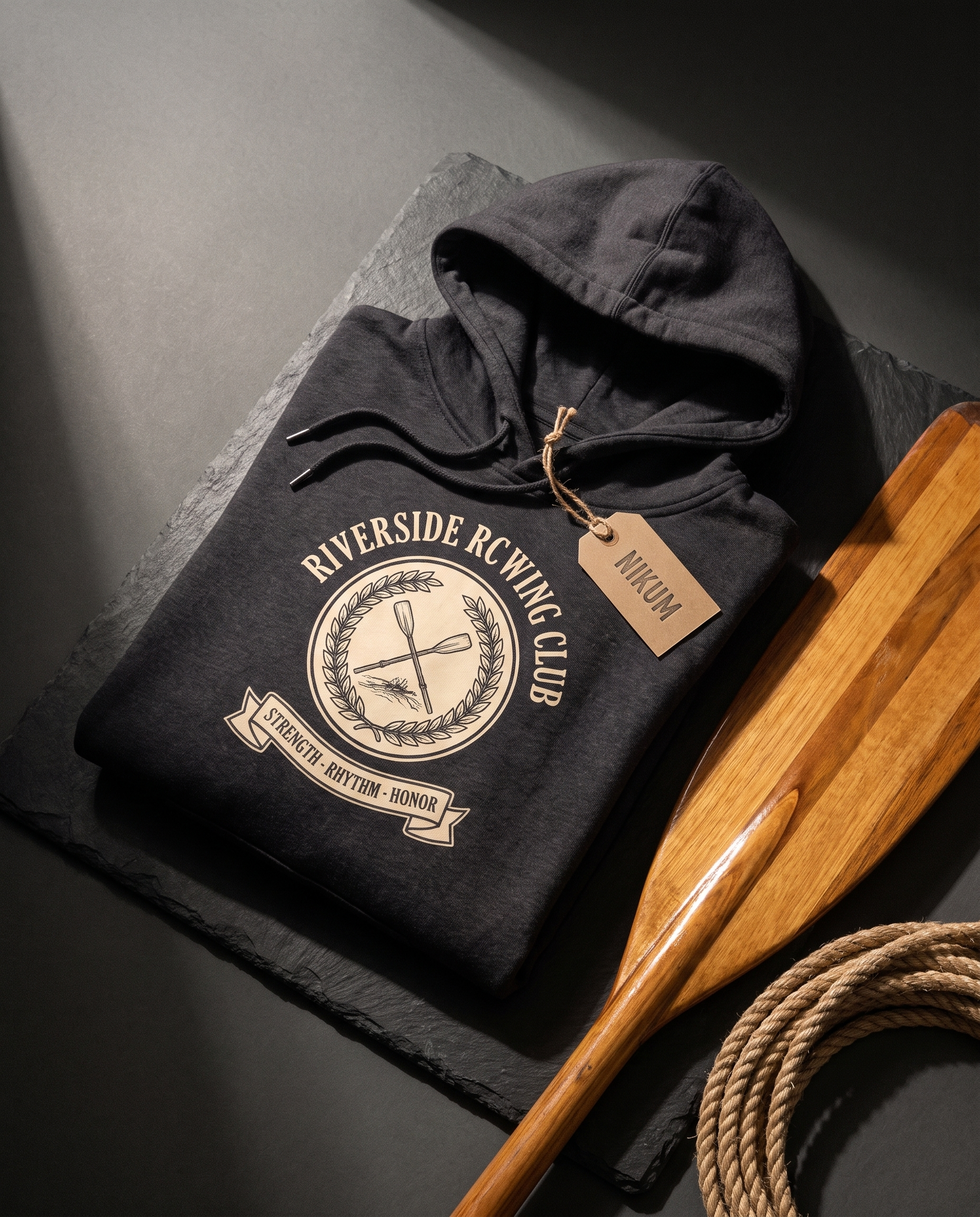 Riverside Rowing Club Heavyweight Hoodie – Vintage 1932 Crest