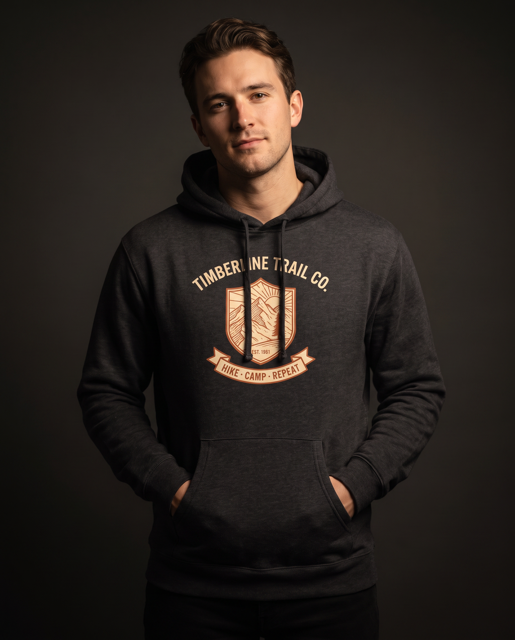 Timberline Trail Co. Heavyweight Hoodie – Vintage 1961 Mountain Badge
