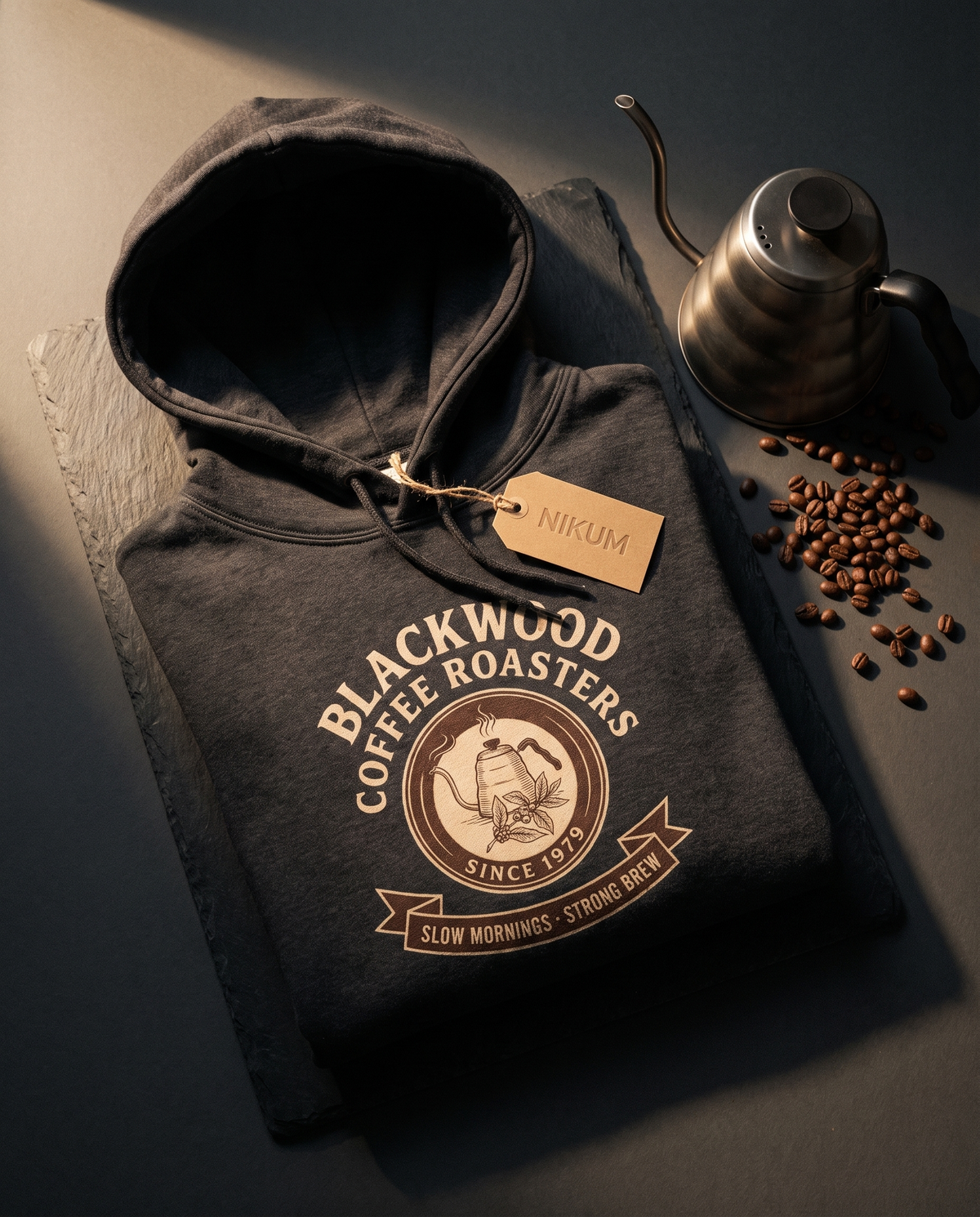 Blackwood Coffee Roasters Heavyweight Hoodie – Vintage 1979 Roastery Crest