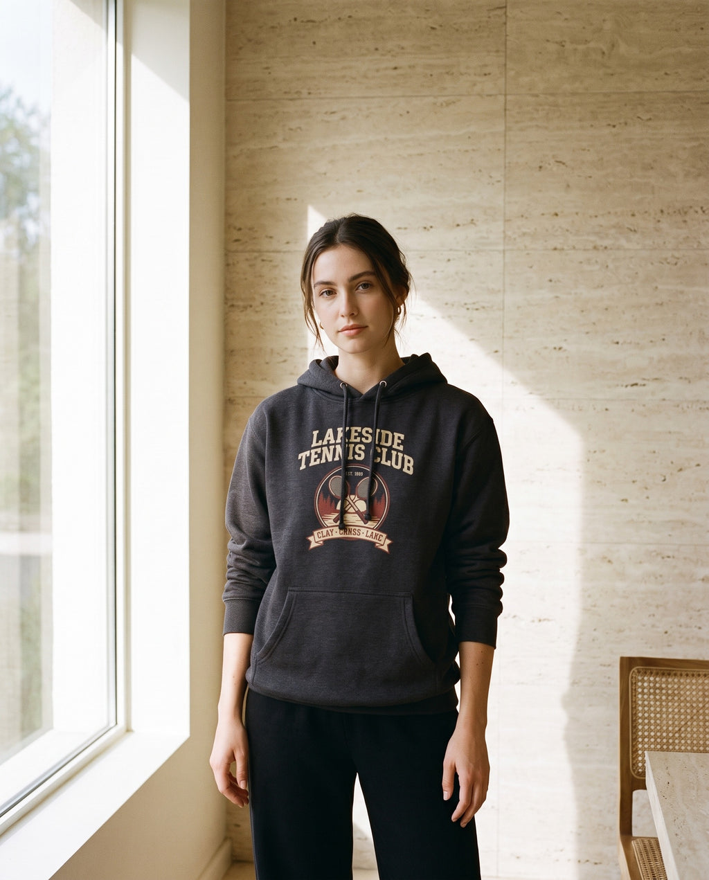 Lakeside Tennis Club Heavyweight Hoodie – Vintage 1962 Crest