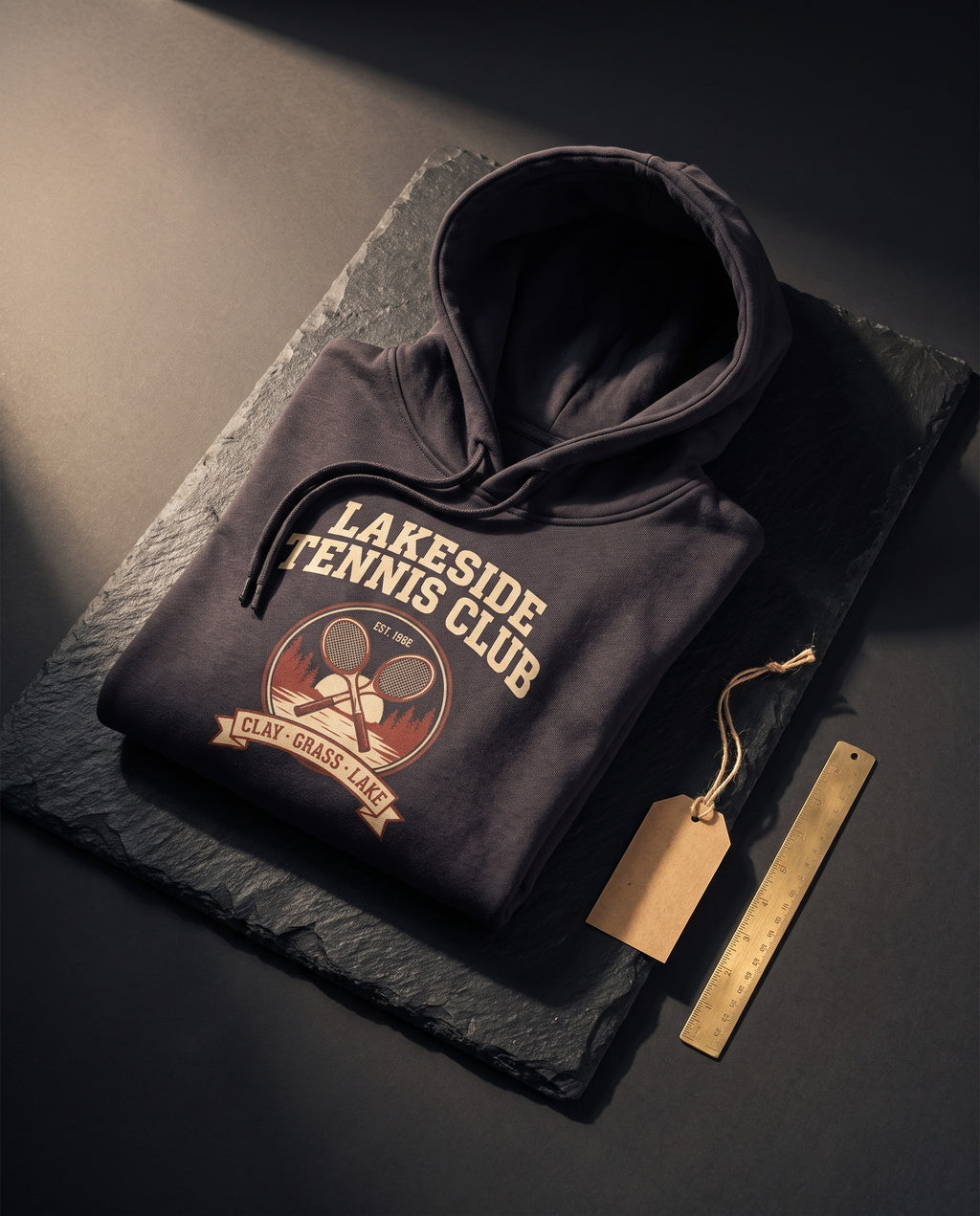 Lakeside Tennis Club Heavyweight Hoodie – Vintage 1962 Crest
