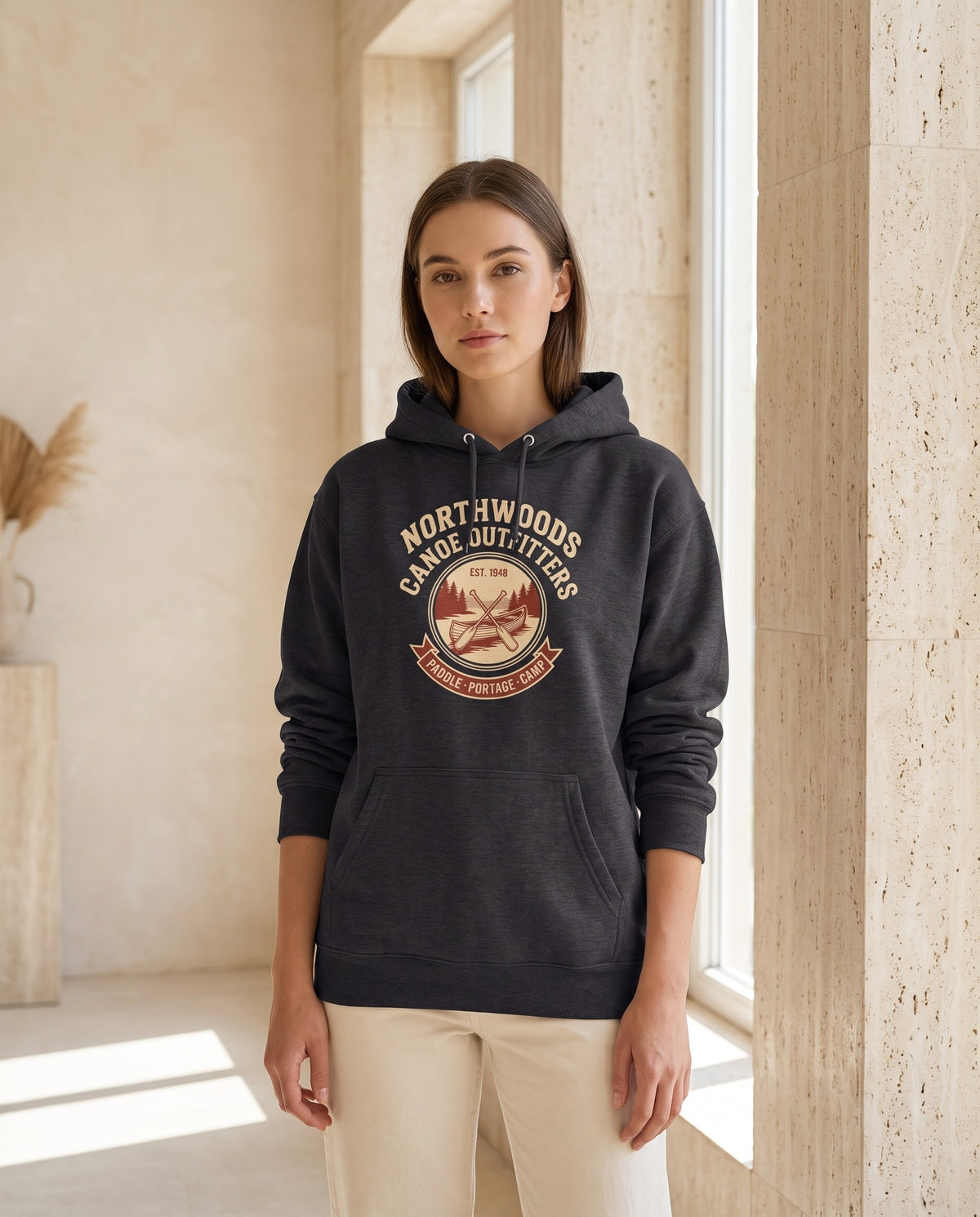 Northwoods Canoe Outfitters Heavyweight Hoodie – Vintage 1948 Crest
