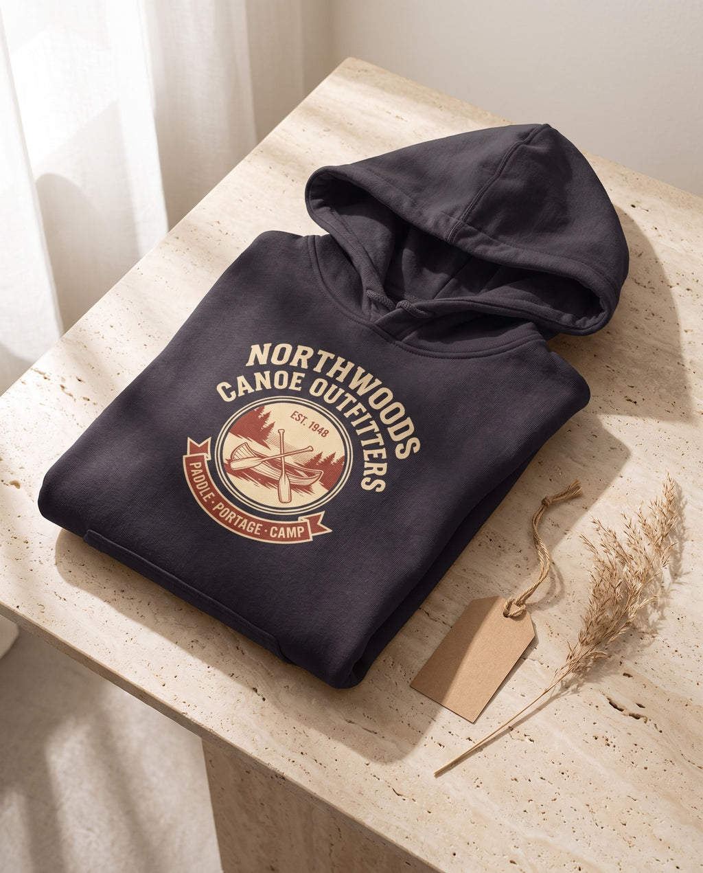 Northwoods Canoe Outfitters Heavyweight Hoodie – Vintage 1948 Crest