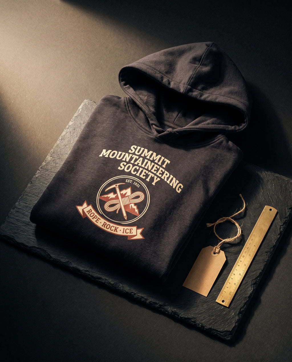 Summit Mountaineering Society Heavyweight Hoodie – Vintage 1931 Crest