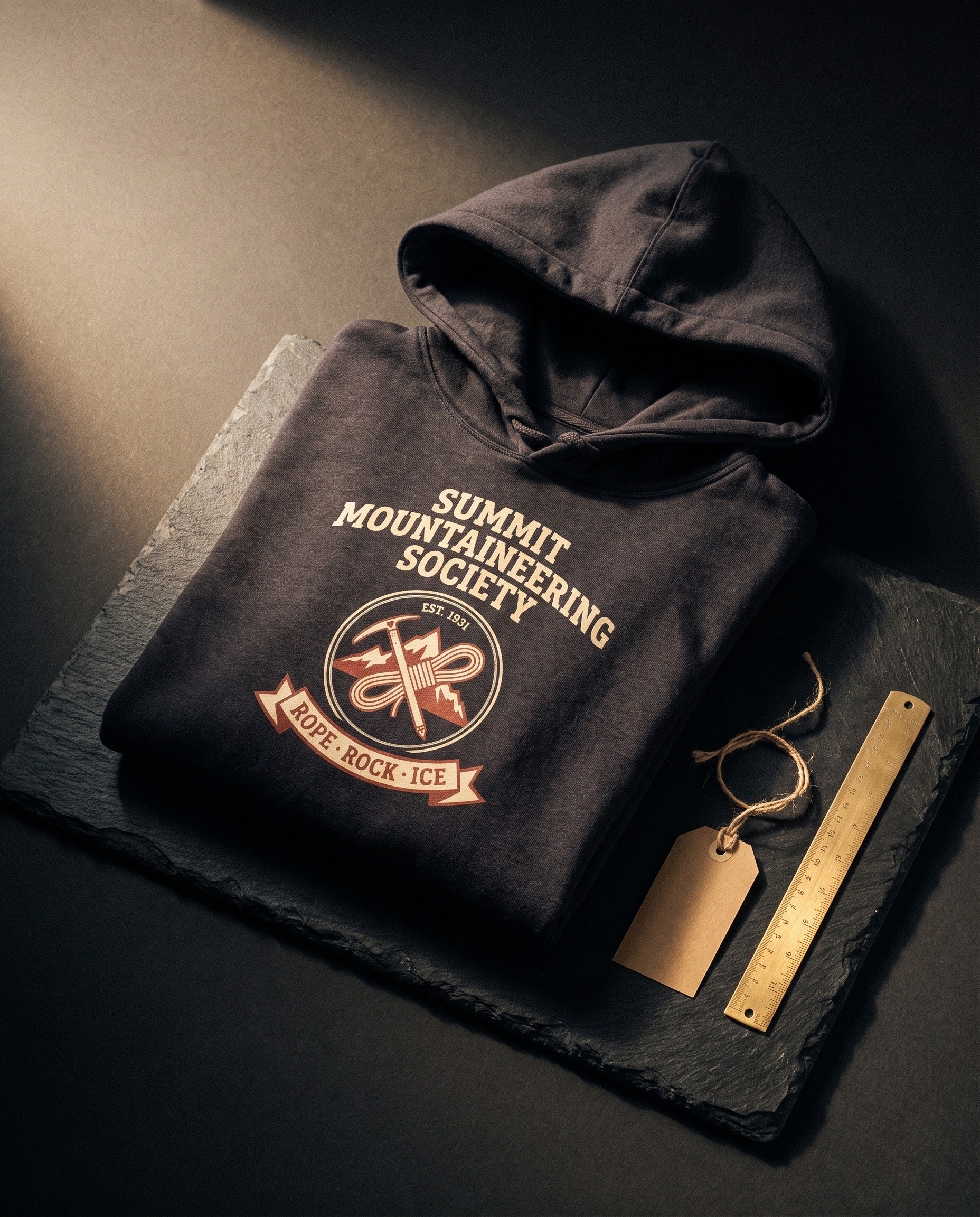 Summit Mountaineering Society Heavyweight Hoodie – Vintage 1931 Crest