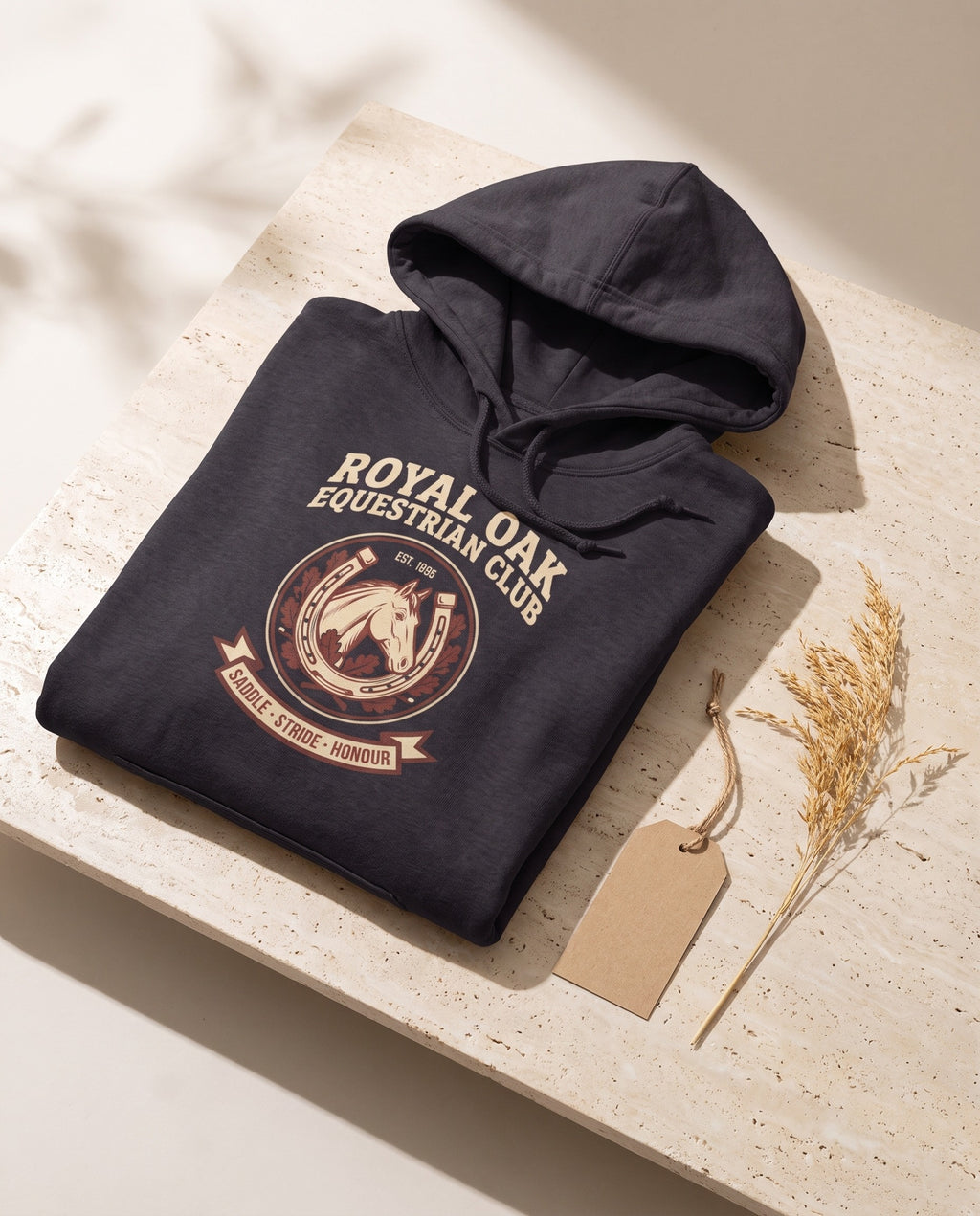 Royal Oak Equestrian Club Heavyweight Hoodie – Vintage 1955 Crest
