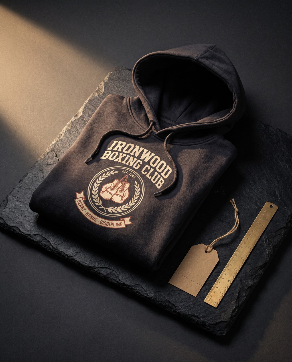 Ironwood Boxing Club Heavyweight Hoodie – Vintage 1946 Crest
