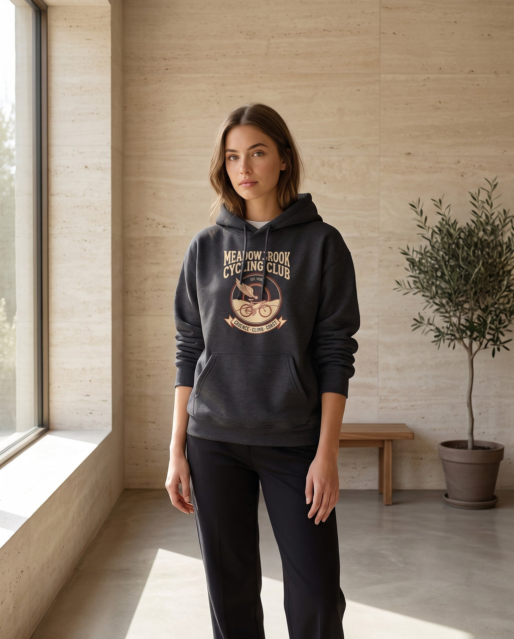 Meadowbrook Cycling Club Heavyweight Hoodie – Vintage 1935 Crest