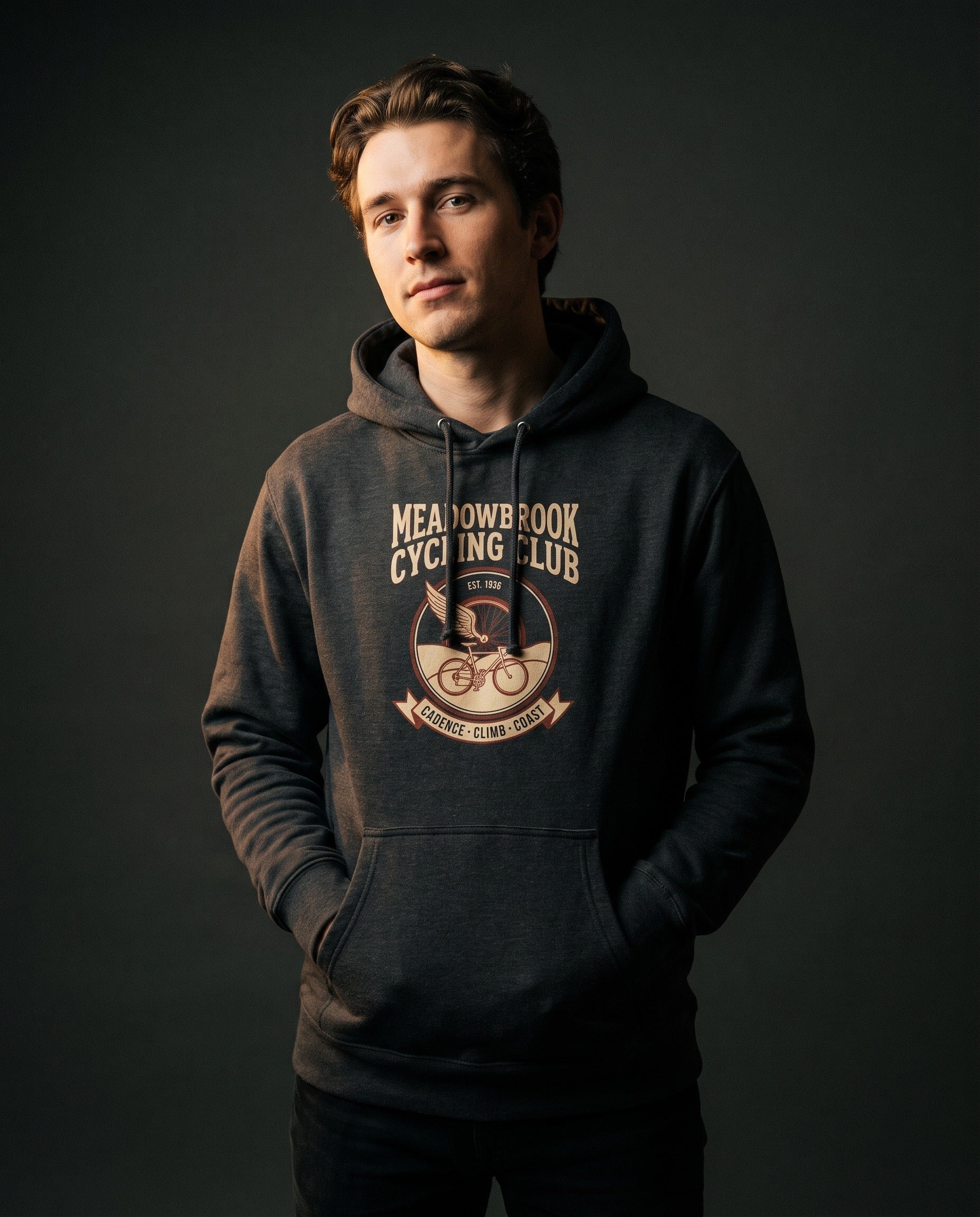Meadowbrook Cycling Club Heavyweight Hoodie – Vintage 1935 Crest