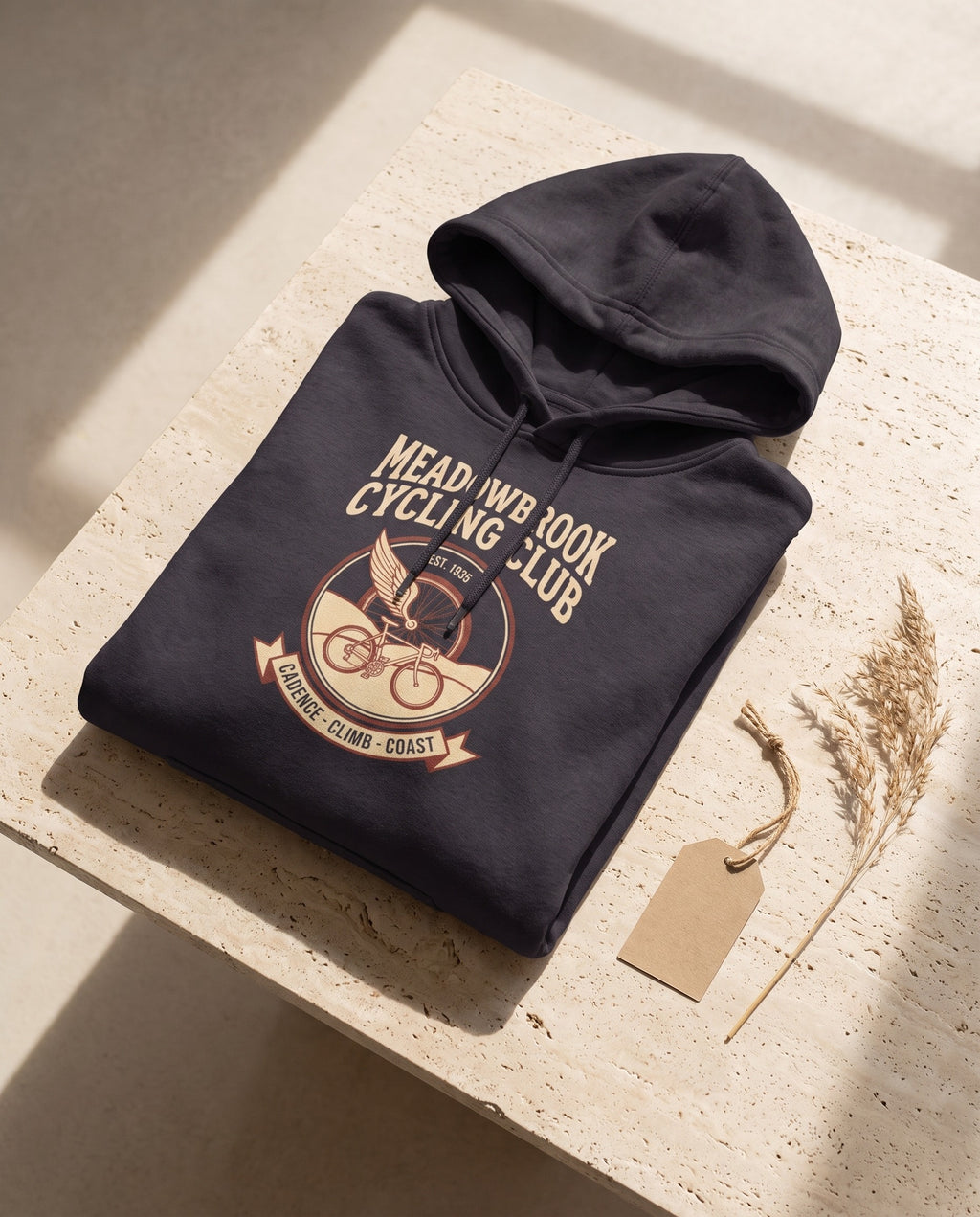 Meadowbrook Cycling Club Heavyweight Hoodie – Vintage 1935 Crest