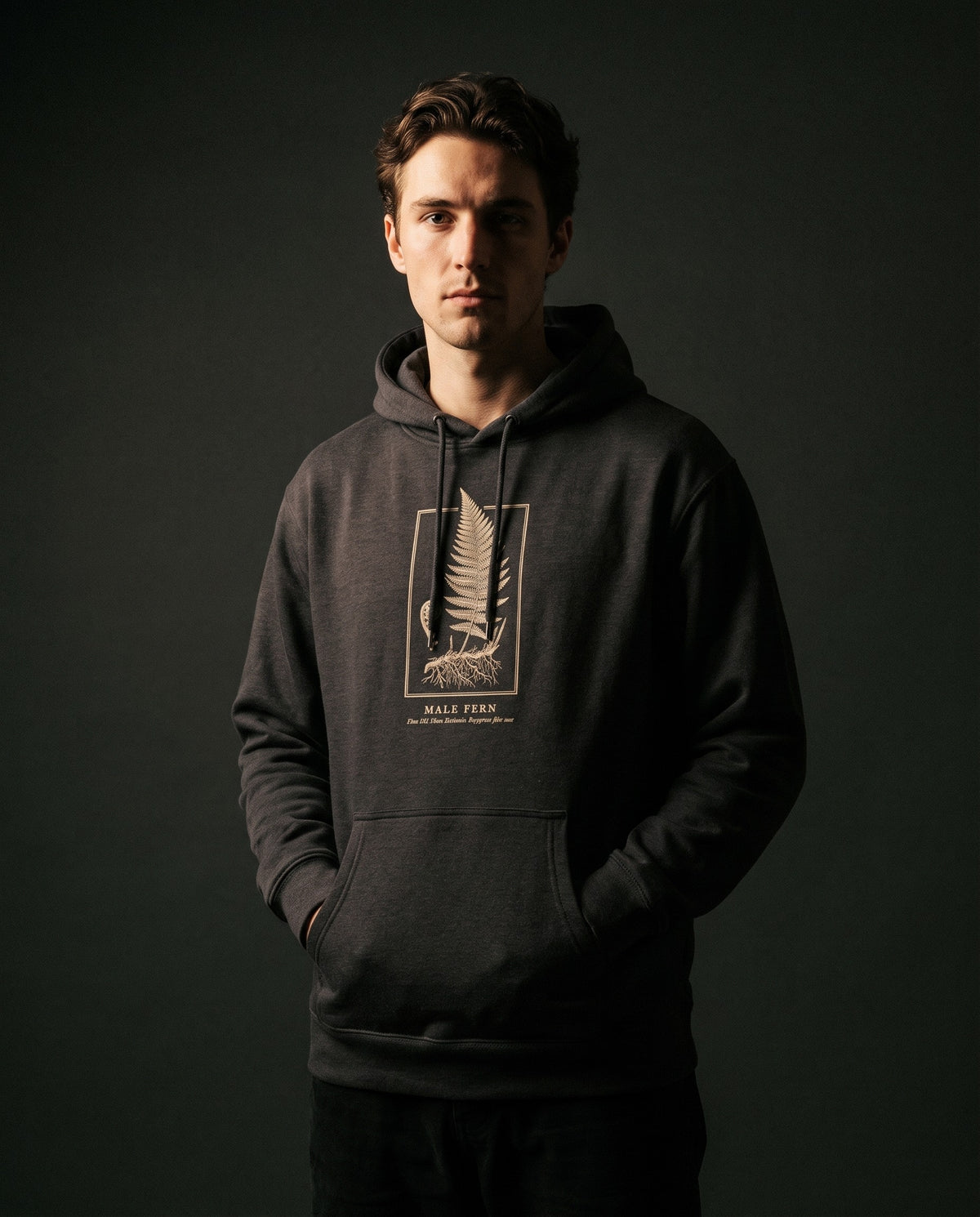 Fern Engraving Heavyweight Hoodie – Dryopteris Plate