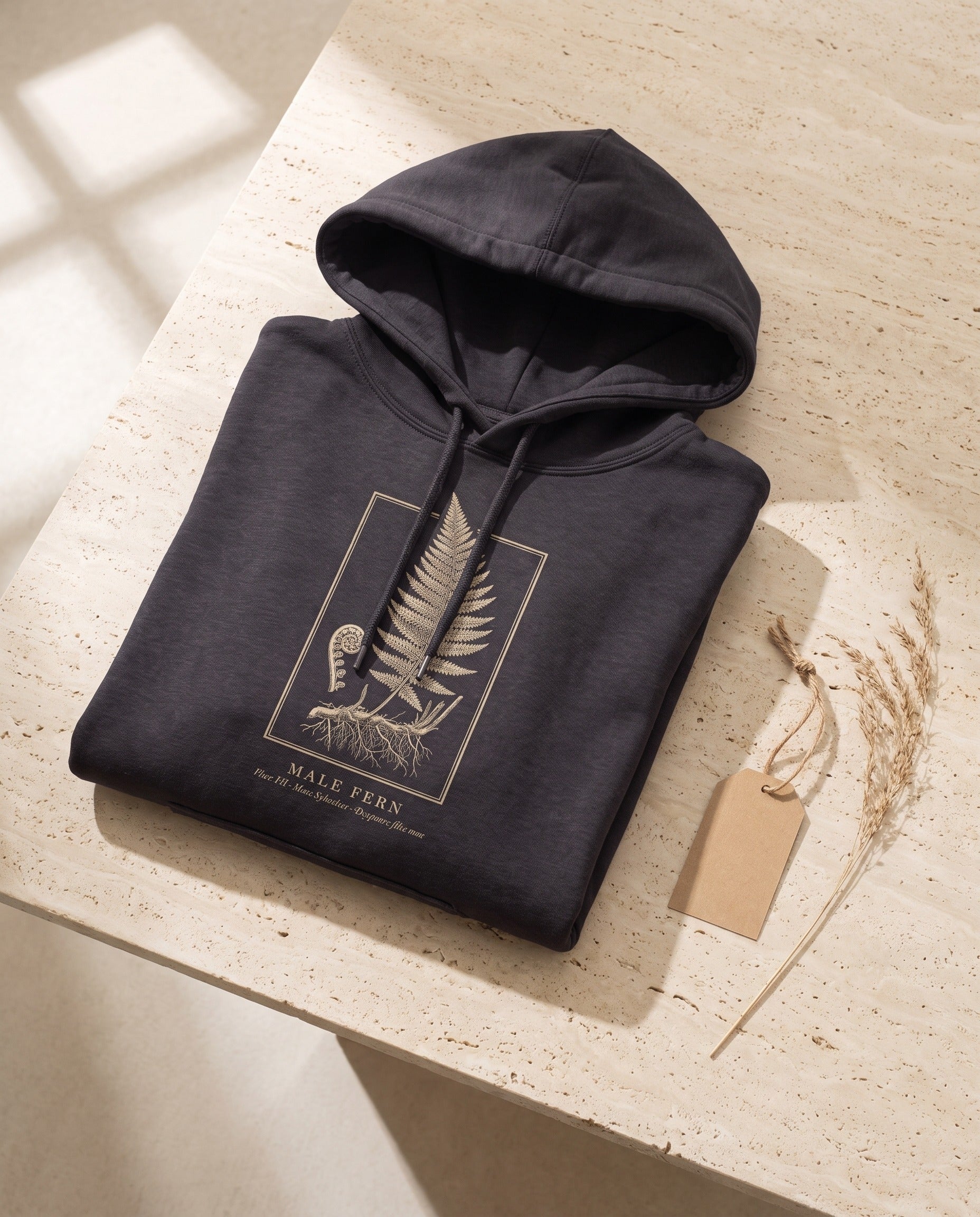Fern Engraving Heavyweight Hoodie – Dryopteris Plate