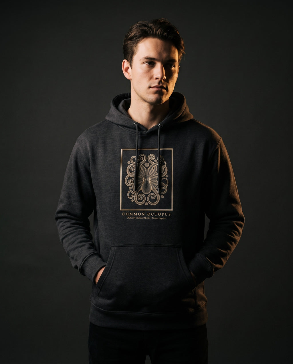 Octopus Engraving Heavyweight Hoodie – Octopus Vulgaris Plate