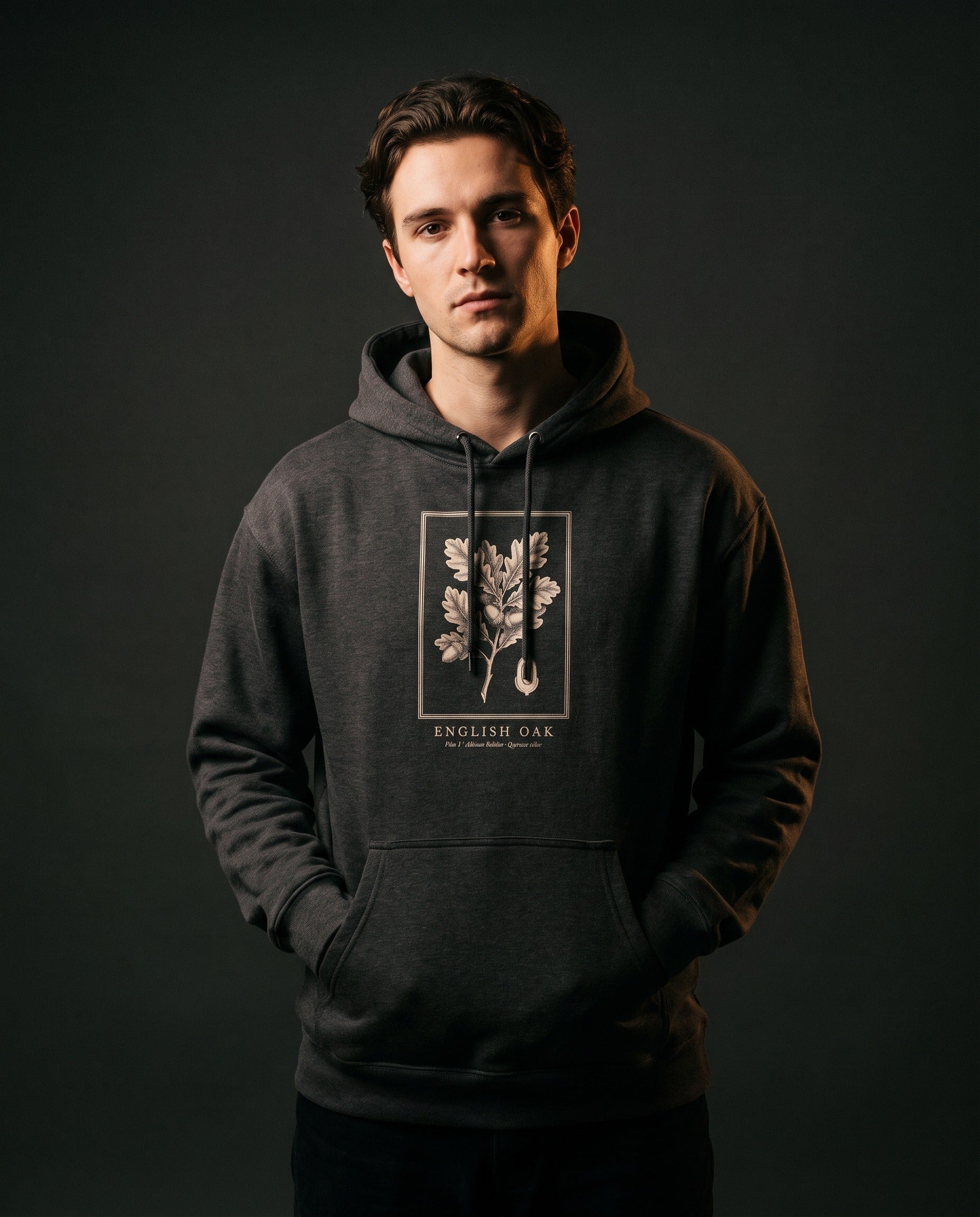 Oak Branch Engraving Heavyweight Hoodie – Quercus Robur Plate