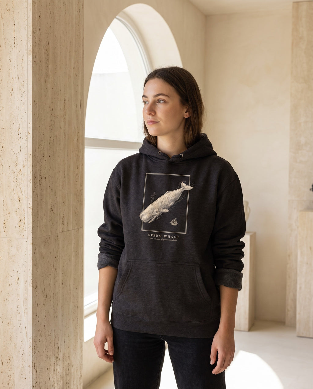 Sperm Whale Engraving Heavyweight Hoodie – Physeter Plate