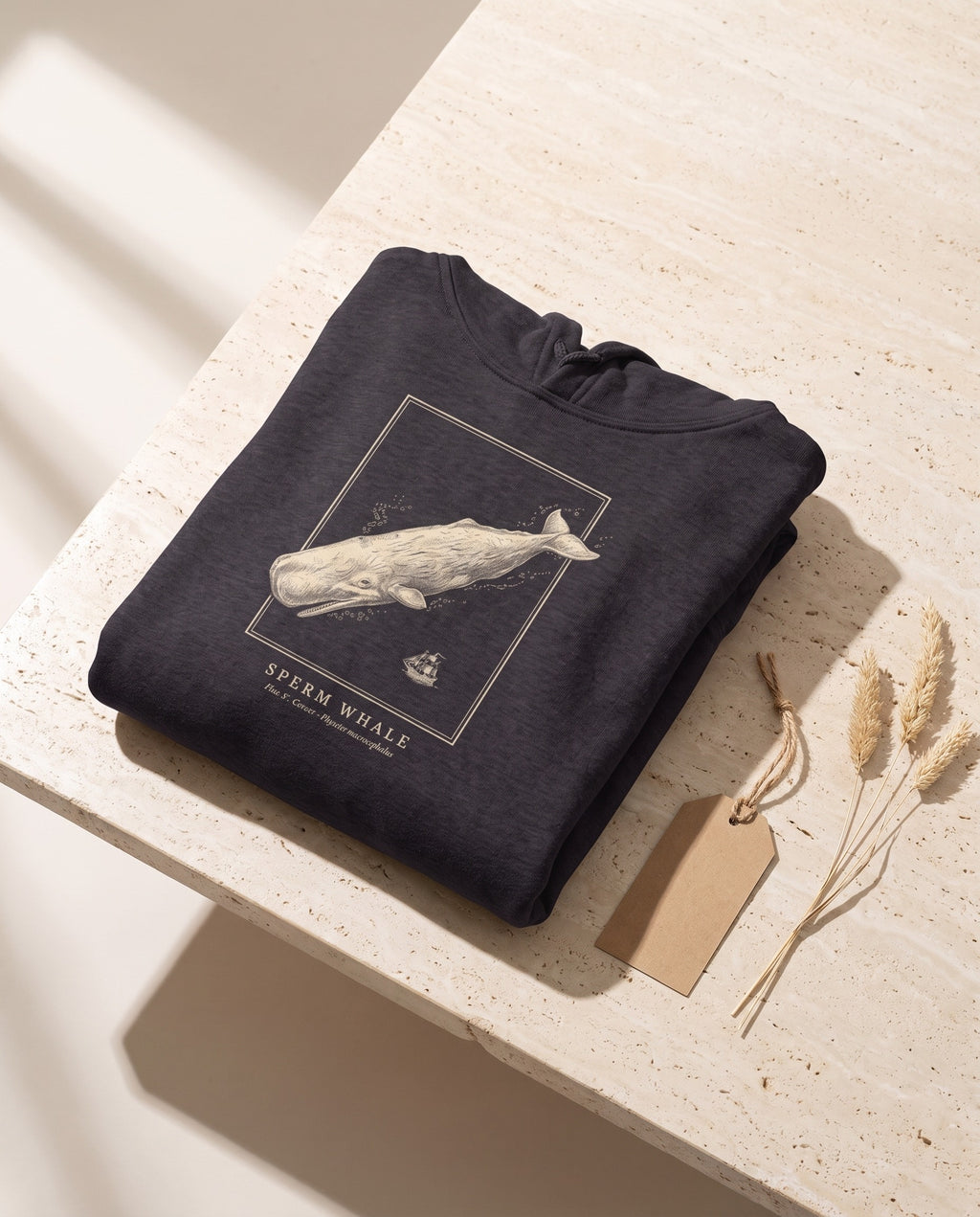 Sperm Whale Engraving Heavyweight Hoodie – Physeter Plate