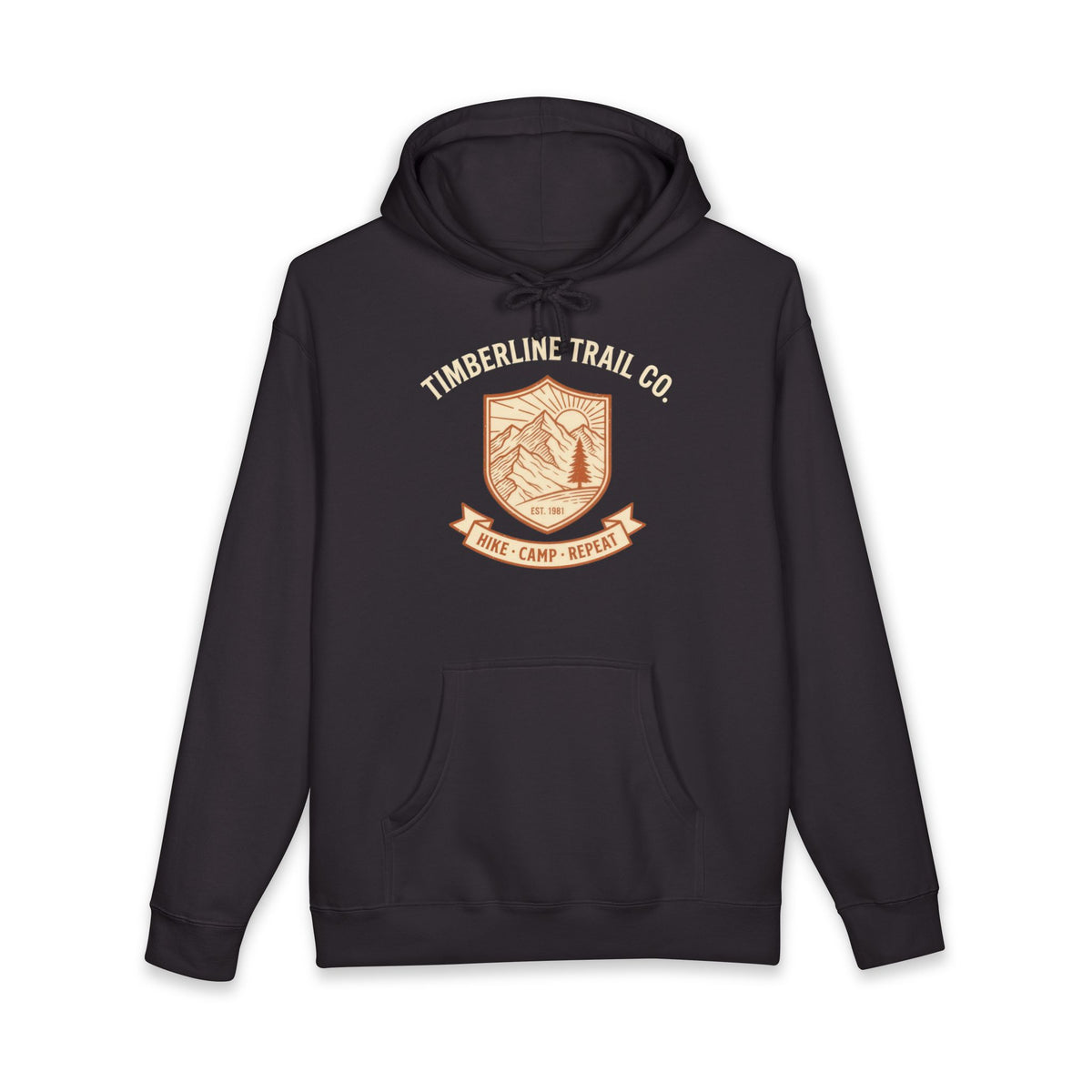 Timberline Trail Co. Heavyweight Hoodie – Vintage 1961 Mountain Badge