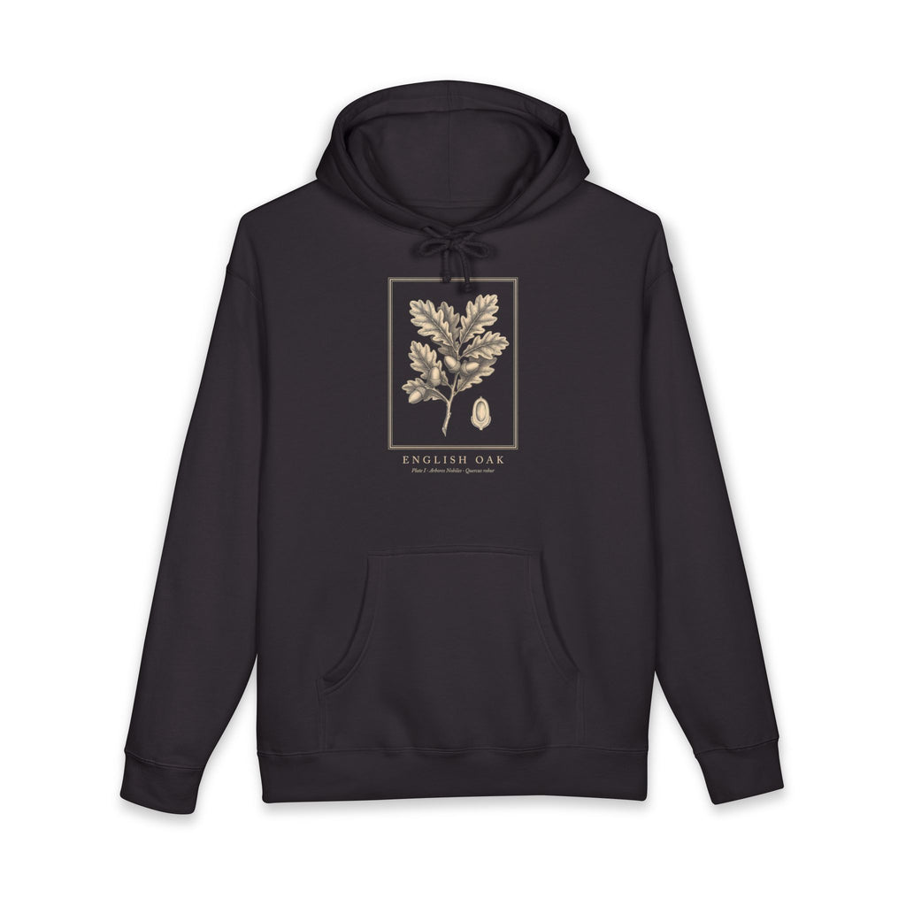 Oak Branch Engraving Heavyweight Hoodie – Quercus Robur Plate