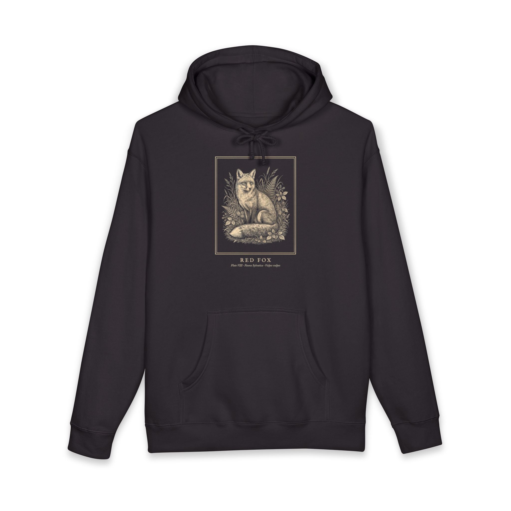 Red Fox Engraving Heavyweight Hoodie – Vulpes Vulpes Plate