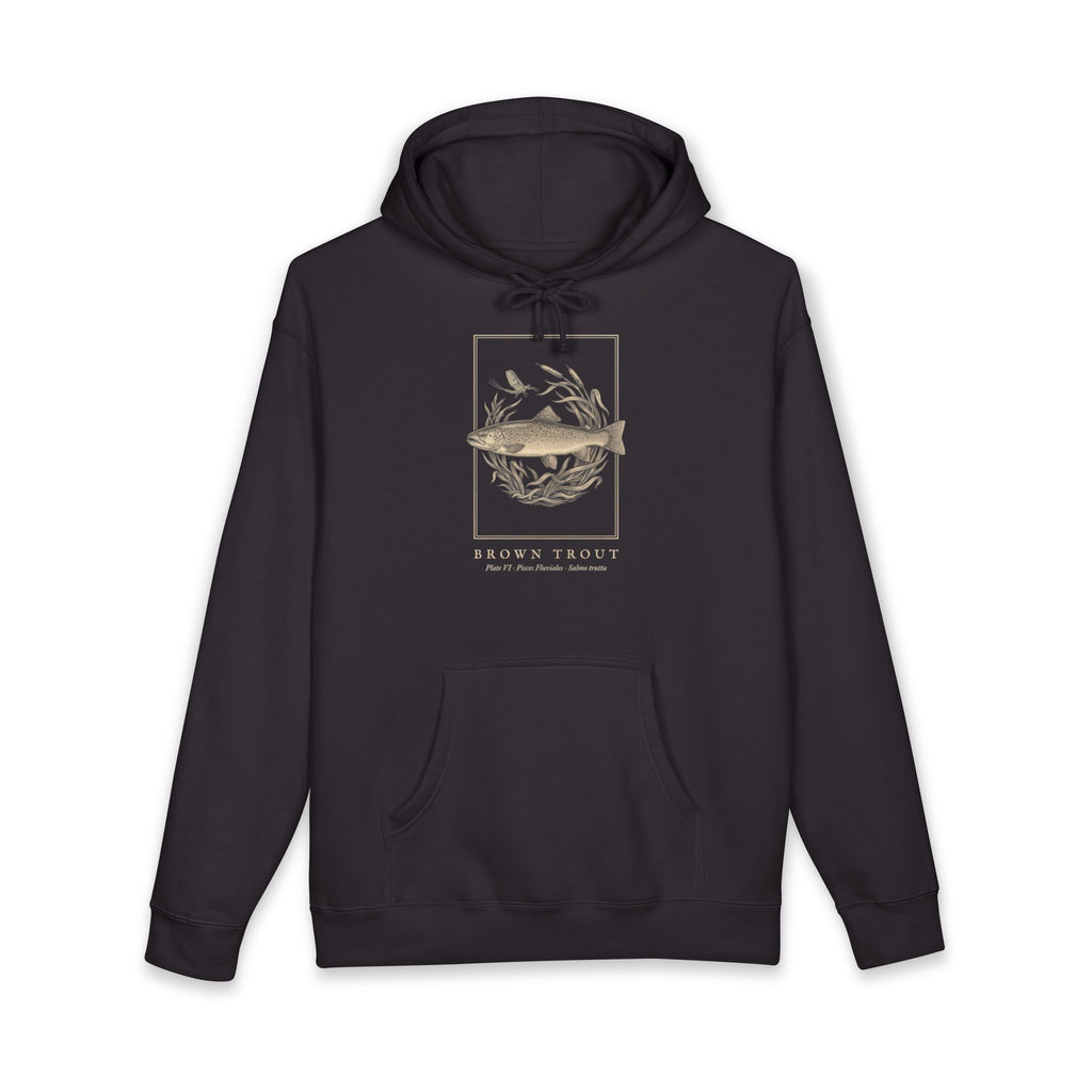Brown Trout Engraving Heavyweight Hoodie – Salmo Trutta Plate