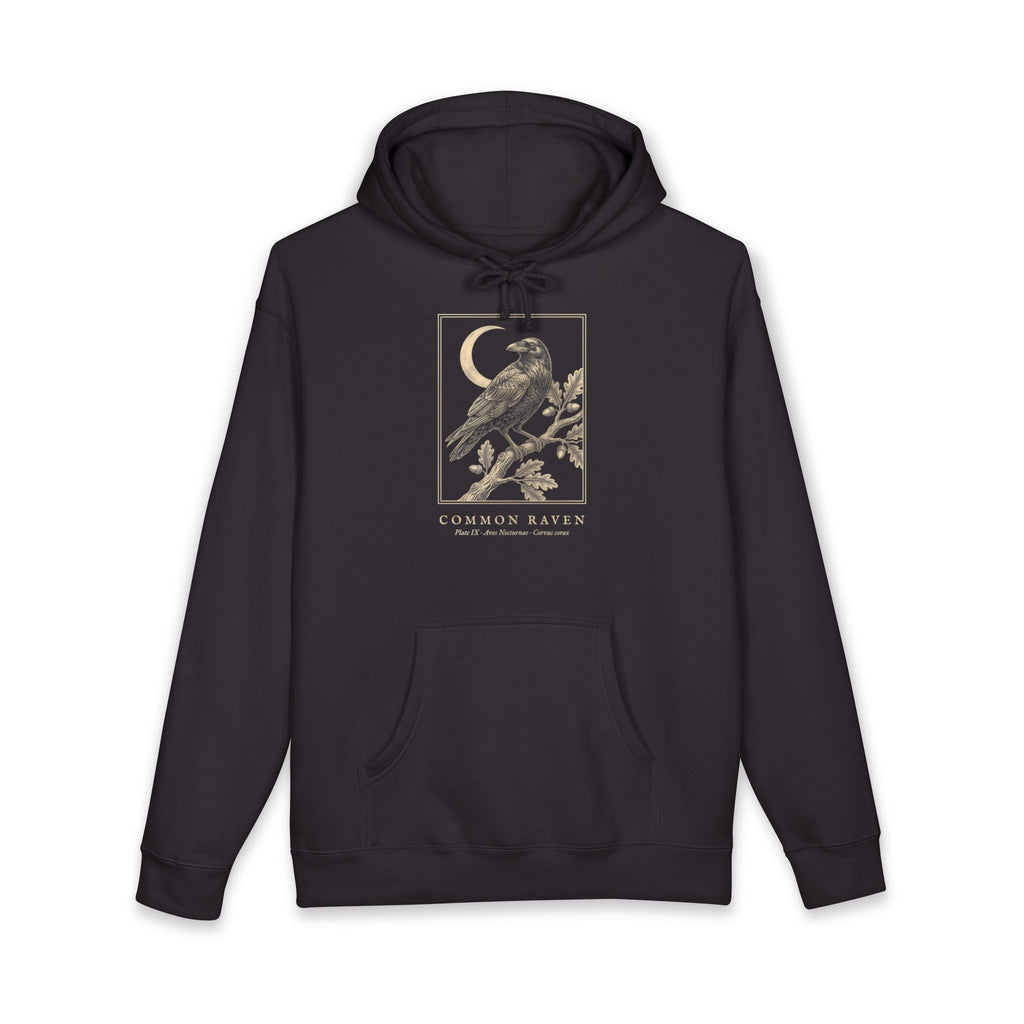 Raven Engraving Heavyweight Hoodie – Corvus Corax Plate